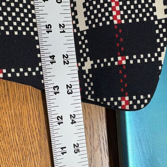 1.State Blazer Womens Size 4 Black Red Digital Plaid Fitted Preppy Vintage Y2K‎ - Picture 11 of 14